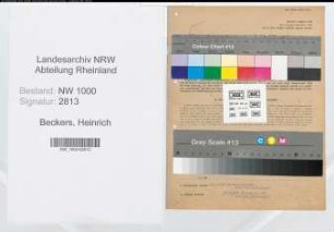 Entnazifizierung Heinrich Beckers, geb. 26.02.1905 (Brandmeister)