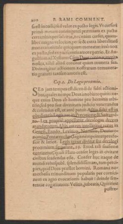 Cap. 2. De Legis prooemio.