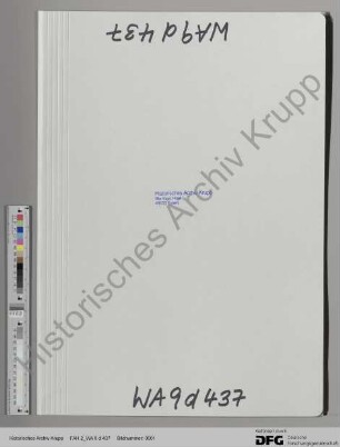 Gründungsvertrag und Lieferungsvertrag betr. Berndorfer Metallwarenfabrik. [Abschrift der Archivalie FAH 2 B 158]