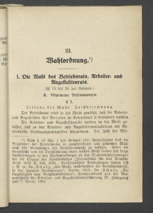 III. Wahlordnung