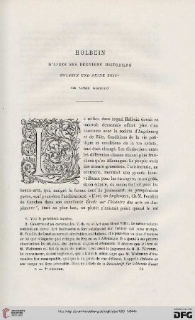 2. Pér. 1.1869: Holbein d'après ses derniers historiens, [2]