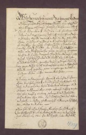 Gültverschreibung von Andreas Gutengunst von Schwarzach gegen das Kloster Schwarzach