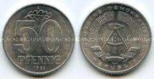 Deutsche Demokratische Republik, 50 Pfennig