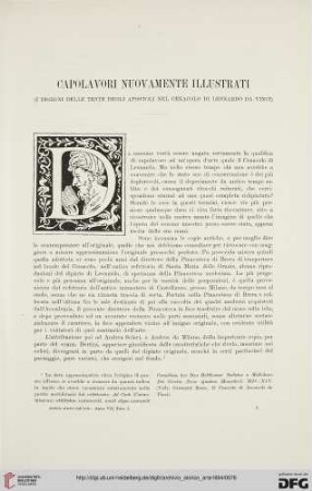 7: Capolavori nuovamente illustrati : (i disegni delle teste degli Apostoli nel Cenacolo di Leonardo Da Vinci)
