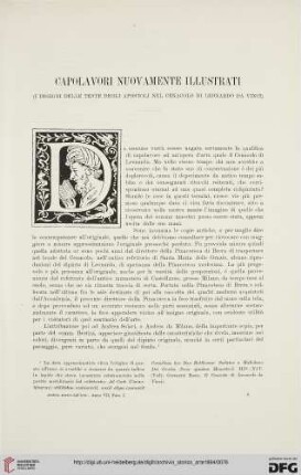 7: Capolavori nuovamente illustrati : (i disegni delle teste degli Apostoli nel Cenacolo di Leonardo Da Vinci)