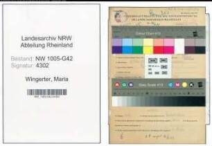 Entnazifizierung Maria Wingerter , geb. 10.10.1895 ()