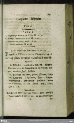 Vierzehender Abschnitt. Vom oe