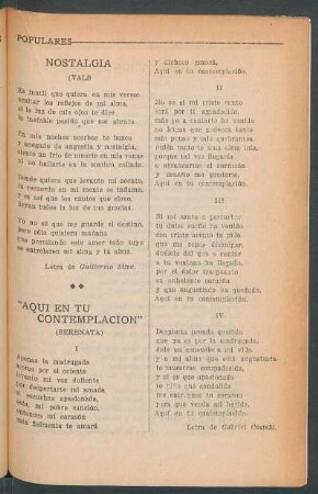 "Aquí en tu contemplación" : (Serenata)