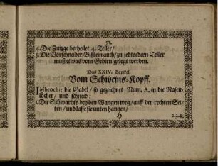 Das XXIV. Capitel. Vom Schweins-Kopff