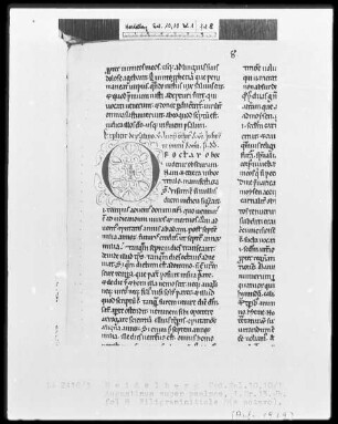 Expositio psalmorum Aurelii Augustini — Initiale O(ktavo), Folio 8recto