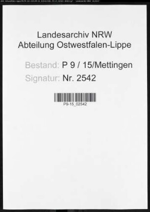 Sterberegister Standesamt Mettingen