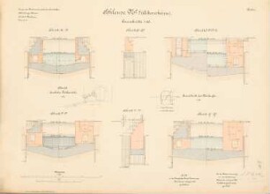 Dortmund-Ems-Kanal. Schleuse, Altenrheine: Schnitte 1:100, 1:50