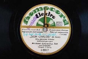 "Don Carlos" : Ella giammai m'amo [Sie hat mich nie geliebt] / (G. Verdi)