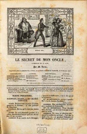 Le secret de mon oncle : vaudeville en un acte