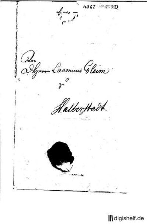 4: Brief von Johann Heinrich Ramberg an Johann Wilhelm Ludwig Gleim