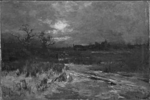 Winterliche Landschaft bei Sonnenuntergang