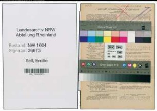 Entnazifizierung Emilie Sell , geb. 12.03.1893 ()