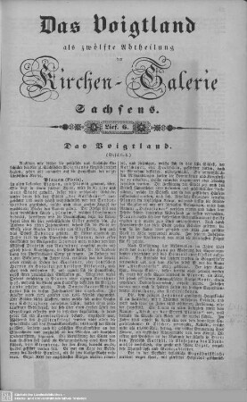 Das Voigtland (Beschluß), Die Parochie Ruppertsgrün (Beschluß), Die Parochie Langenbach : 6. Lieferung