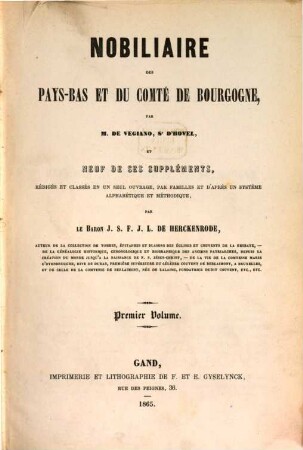 Nobiliaire des Pays-Bas et du comté de Bourgogne, 1
