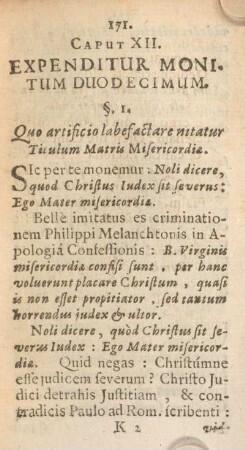 Caput XII. Expenditur monitum duodecimum.