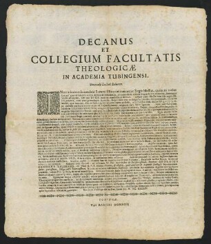 Decanus Et Collegium Facultatis Theologicae...