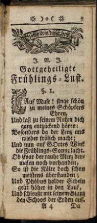 Gottgeheiligte Frühlings-Luft.
