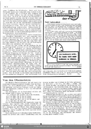 Nach Ladenschluß . . . . .