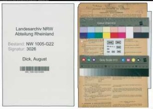Entnazifizierung August Dick , geb. 29.02.1904 (Kaufmann)