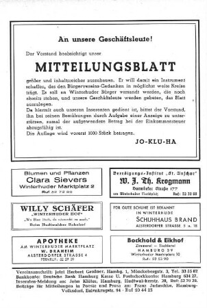 An unsere Geschäftsleute!