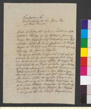 Brief von Schütz, Christian Wilhelm von an Goethe, Johann Wolfgang von
