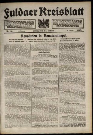Ausgabe vom Freitag, den 24. Januar 1913.
