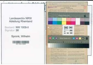 Entnazifizierung Wilhelm Spronk , geb. 23.03.1905 (Landwirt)