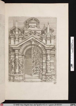 [Portal mit Gittertür aus Blumenarabesken. Band II.]