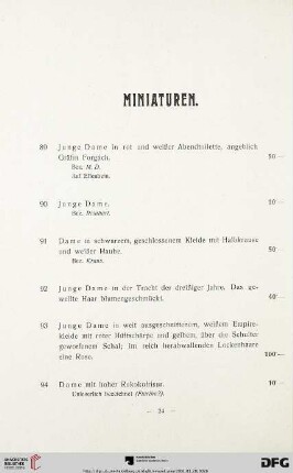Miniaturen (Nr. 89-133)