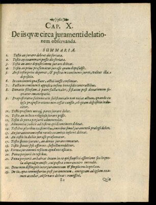 Cap. X. De iis quae circa iuramenti delationem observanda.