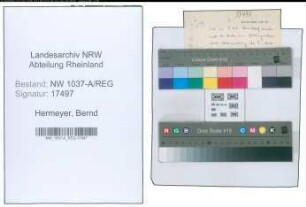 Entnazifizierung Bernd Hermeyer , geb. 21.09.1904 (Justizrat)
