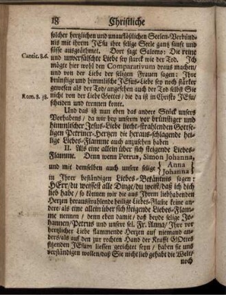 II. Als eine allein über sich steigende Liebes-Flamme