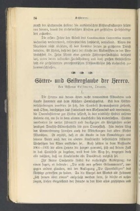 Götter- und Geisterglaube der Herero