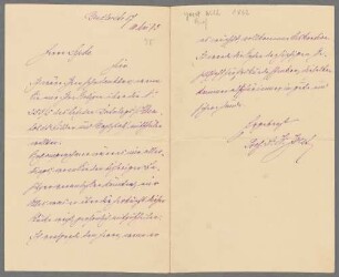 Brief von Wilhelm Joest an A. Lepke - BSB Neue Autogr. Joest, Wilhelm