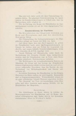 Zusammenfassung der Ergebnisse.
