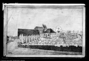 Rössen, Zeichnung vom Friedhof