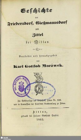 Geschichte von Friedersdorf, Gießmannsdorf und Zittel bei Zittau