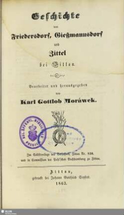 Geschichte von Friedersdorf, Gießmannsdorf und Zittel bei Zittau