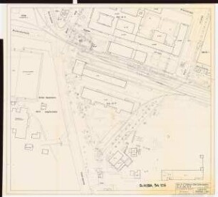 Gartenanlage Siemens & Halske, Berlin-Siemensstadt: Planungsunterlage Gebäudegruppe 9: Lageplan 1:500