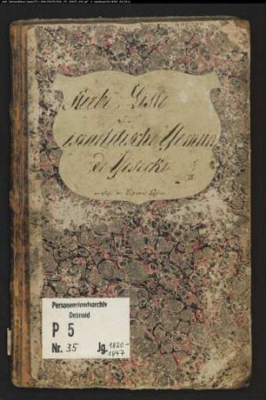 Zivilstandsregister der Juden für den Ort Geseke (T 1820-1847) (Gemeinde: Geseke, Kreis Lippstadt)