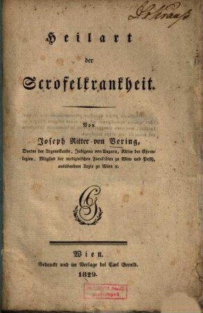 Heilart der Scrofelkrankheit