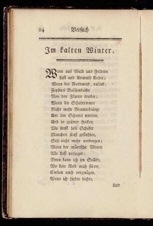 Im kalten Winter.