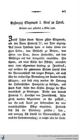 Erzherzog Siegmund I. Graf zu Tyrol