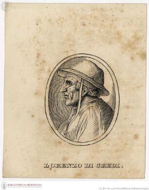 Leben der ausgezeichnetsten Maler, Bildhauer und Baumeister von Cimabue bis zum Jahre 1567, [...] von Giorgio Vasari, Porträt des Lorenzo di Credi