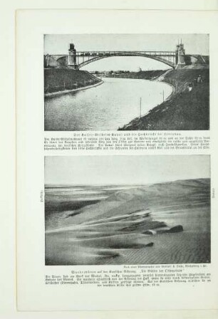 Der Kaiser-Wilhelm-Kanal und die Hochbrücke bei Levensau